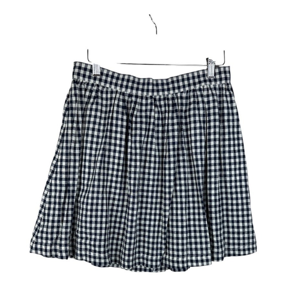 copper key womens blue gingham Button Up Skirt Size Medium - Picture 2 of 7